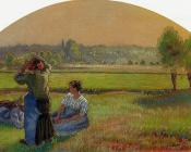 卡米耶 毕沙罗 : The Siesta in the Fields